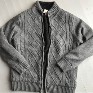 Field & Stream Gray sweater jacket fleece lined